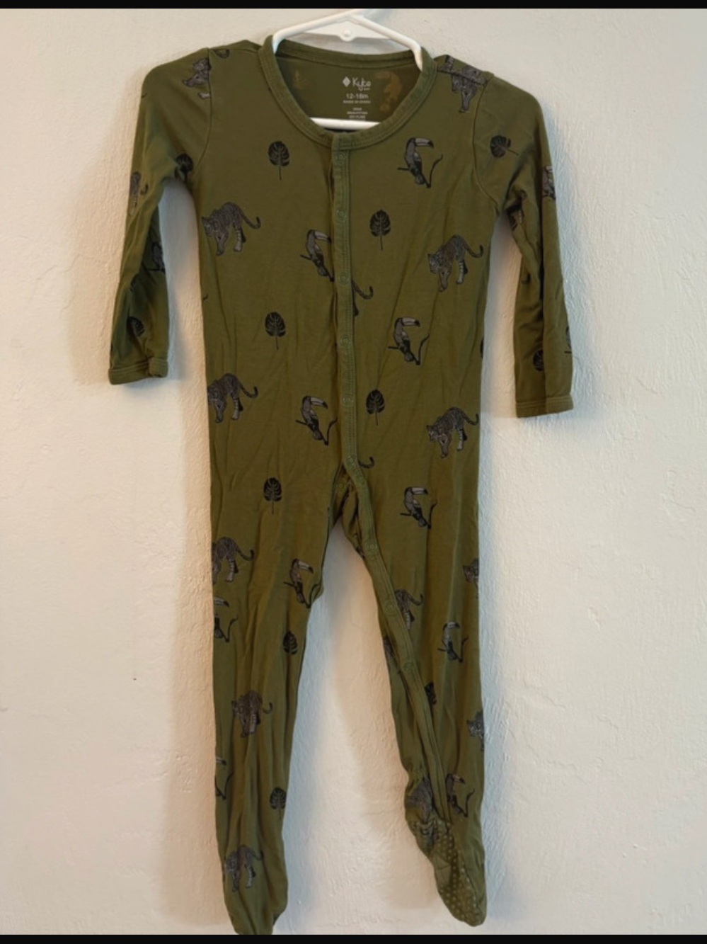 Kyte BABY Jungle Snap Footie 12/18m